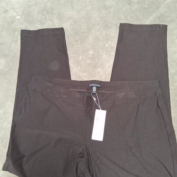 Eileen Fisher Washable Stretch Crepe Brown Pants NWT Sz XL - Picture 4 of 6